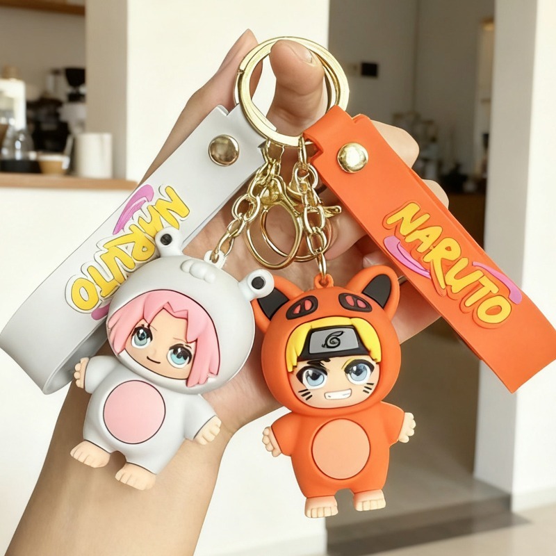 Car Accessories Japanese - New Cartoon Naruto Q-version Keychain Anime